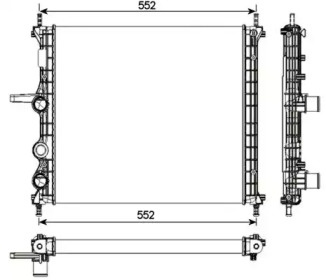 Радиатор, охлаждение двигателя NRF 53986