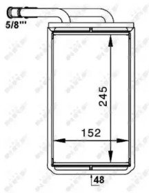 Теплообменник, отопление салона NRF 54234