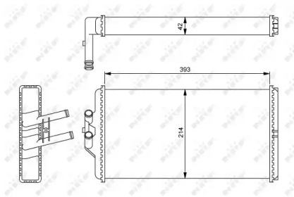 Теплообменник, отопление салона NRF 54241