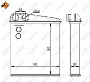 Теплообменник, отопление салона NRF 54271