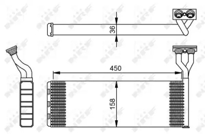 Теплообменник, отопление салона NRF 54285