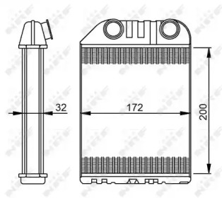 Теплообменник, отопление салона NRF 54287