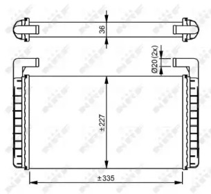 Теплообменник, отопление салона NRF 54299