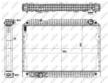 Радиатор, охлаждение двигателя NRF 56138