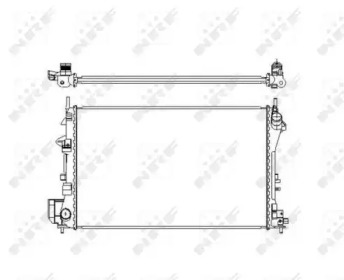 Радиатор, охлаждение двигателя NRF 58203
