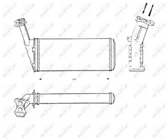 Теплообменник, отопление салона NRF 58615