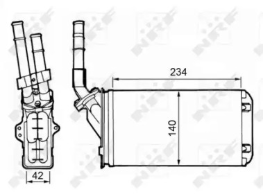 Теплообменник, отопление салона NRF 58643