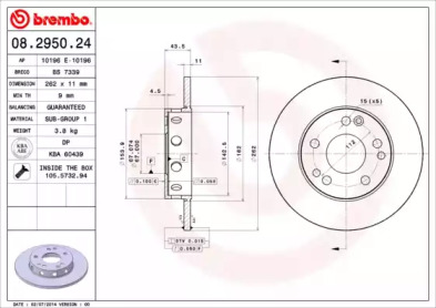 Тормозной диск A.B.S. 08.2950.24