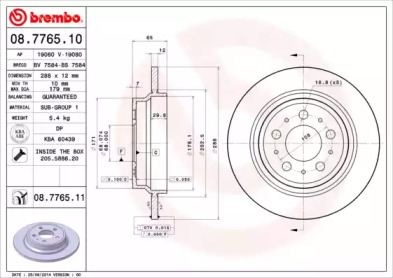 Тормозной диск A.B.S. 08.7765.11