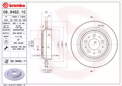 Тормозной диск A.B.S. 08.9462.11