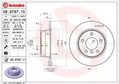 Тормозной диск A.B.S. 08.9787.11