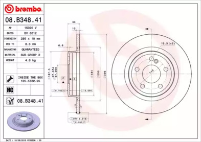 Тормозной диск A.B.S. 08.B348.41