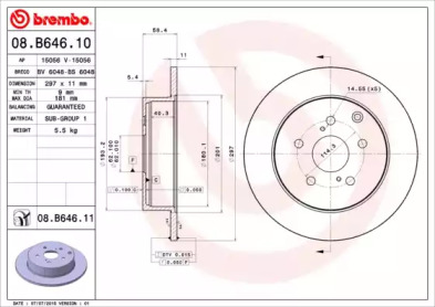 Тормозной диск A.B.S. 08.B646.11