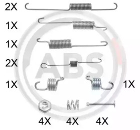 Комплектующие, тормозная колодка A.B.S. 0809Q