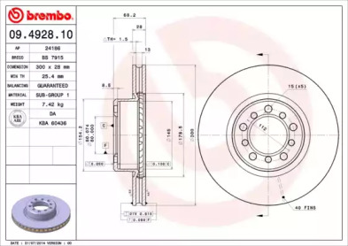 Тормозной диск A.B.S. 09.4928.10