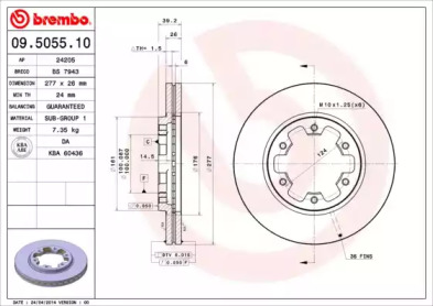 Тормозной диск A.B.S. 09.5055.10