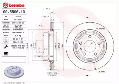 Тормозной диск A.B.S. 09.5506.10