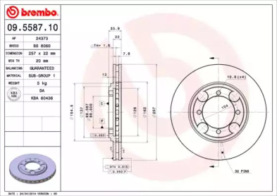 Тормозной диск A.B.S. 09.5587.10