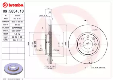 Тормозной диск A.B.S. 09.5854.10