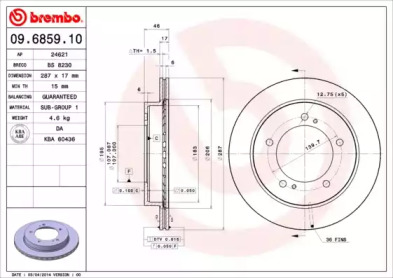 Тормозной диск A.B.S. 09.6859.10