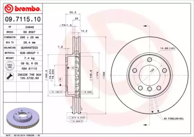 Тормозной диск A.B.S. 09.7115.10