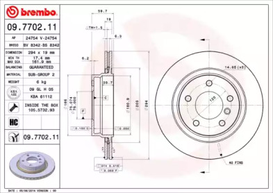 Тормозной диск A.B.S. 09.7702.11