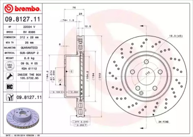 Тормозной диск A.B.S. 09.8127.11