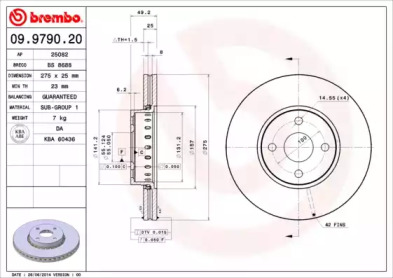 Тормозной диск A.B.S. 09.9790.20