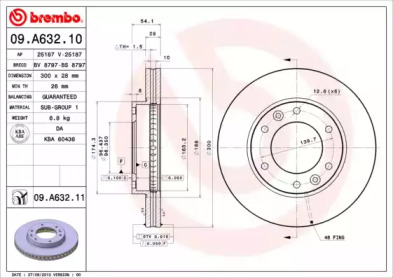 Тормозной диск A.B.S. 09.A632.10