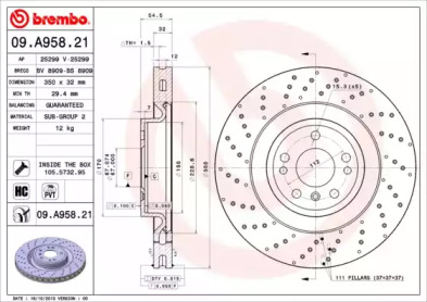 Тормозной диск A.B.S. 09.A958.21