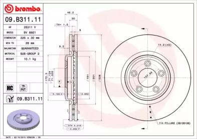 Тормозной диск A.B.S. 09.B311.11