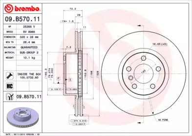 Тормозной диск A.B.S. 09.B570.11