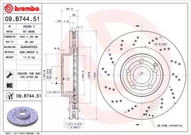 Тормозной диск A.B.S. 09.B744.51