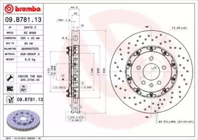 Тормозной диск A.B.S. 09.B781.13