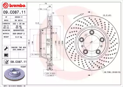 Тормозной диск A.B.S. 09.C087.11