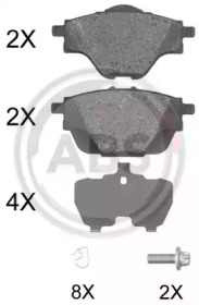 Комплект тормозных колодок A.B.S. 35019