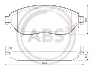 Комплект тормозных колодок A.B.S. 35077