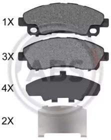 Комплект тормозных колодок A.B.S. 35140