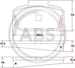 Комплект тормозных колодок A.B.S. 36101