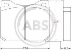 Комплект тормозных колодок A.B.S. 36104