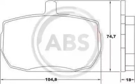 Комплект тормозных колодок A.B.S. 36124