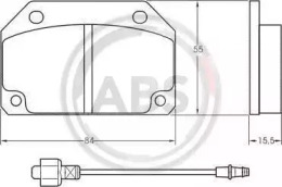 Комплект тормозных колодок A.B.S. 36130