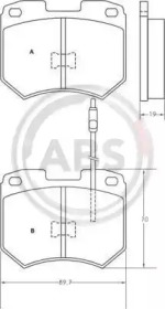 Комплект тормозных колодок A.B.S. 36137