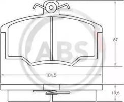 Комплект тормозных колодок A.B.S. 36138