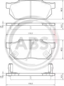 Комплект тормозных колодок A.B.S. 36167