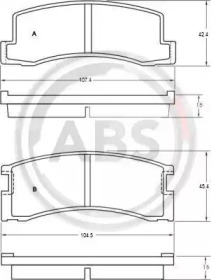 Комплект тормозных колодок A.B.S. 36176