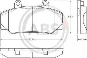 Комплект тормозных колодок A.B.S. 36177