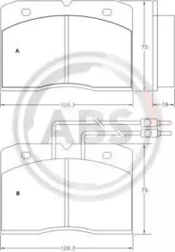 Комплект тормозных колодок A.B.S. 36180