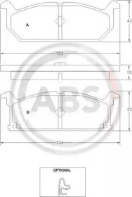 Комплект тормозных колодок A.B.S. 36189