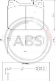 Комплект тормозных колодок A.B.S. 36418